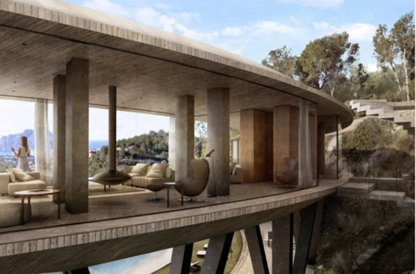 VILLA DE LUJO CON DISEÑO ÚNICO EN CONSTRUCCIÓN CON VISTAS AL MAR — Benissa